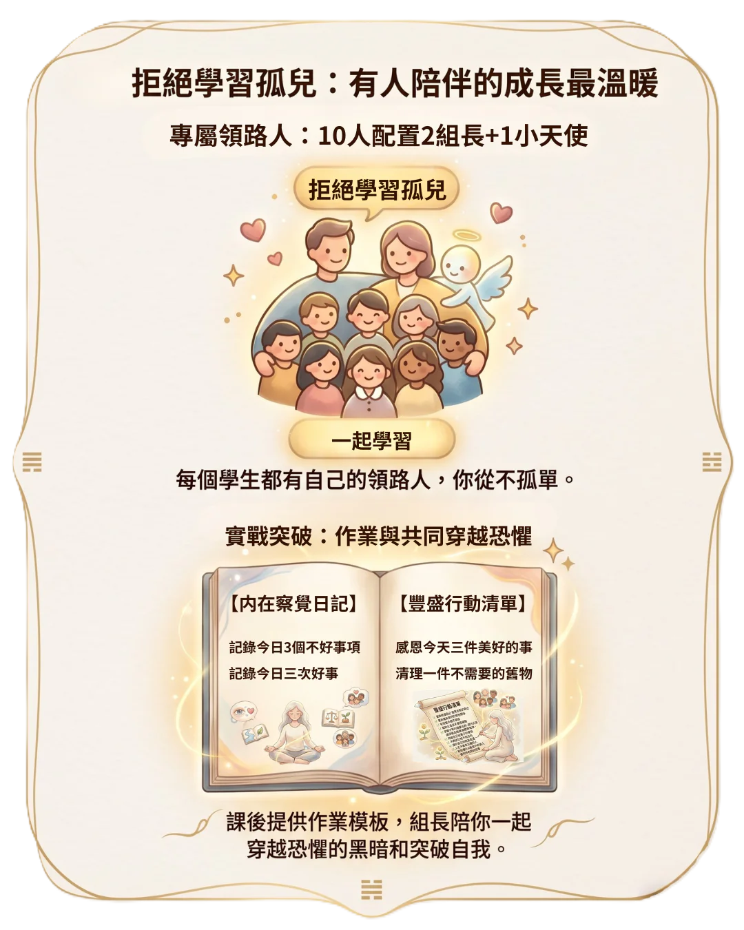 易經讀書會的學習陪伴、行動作業與專屬領路人制度