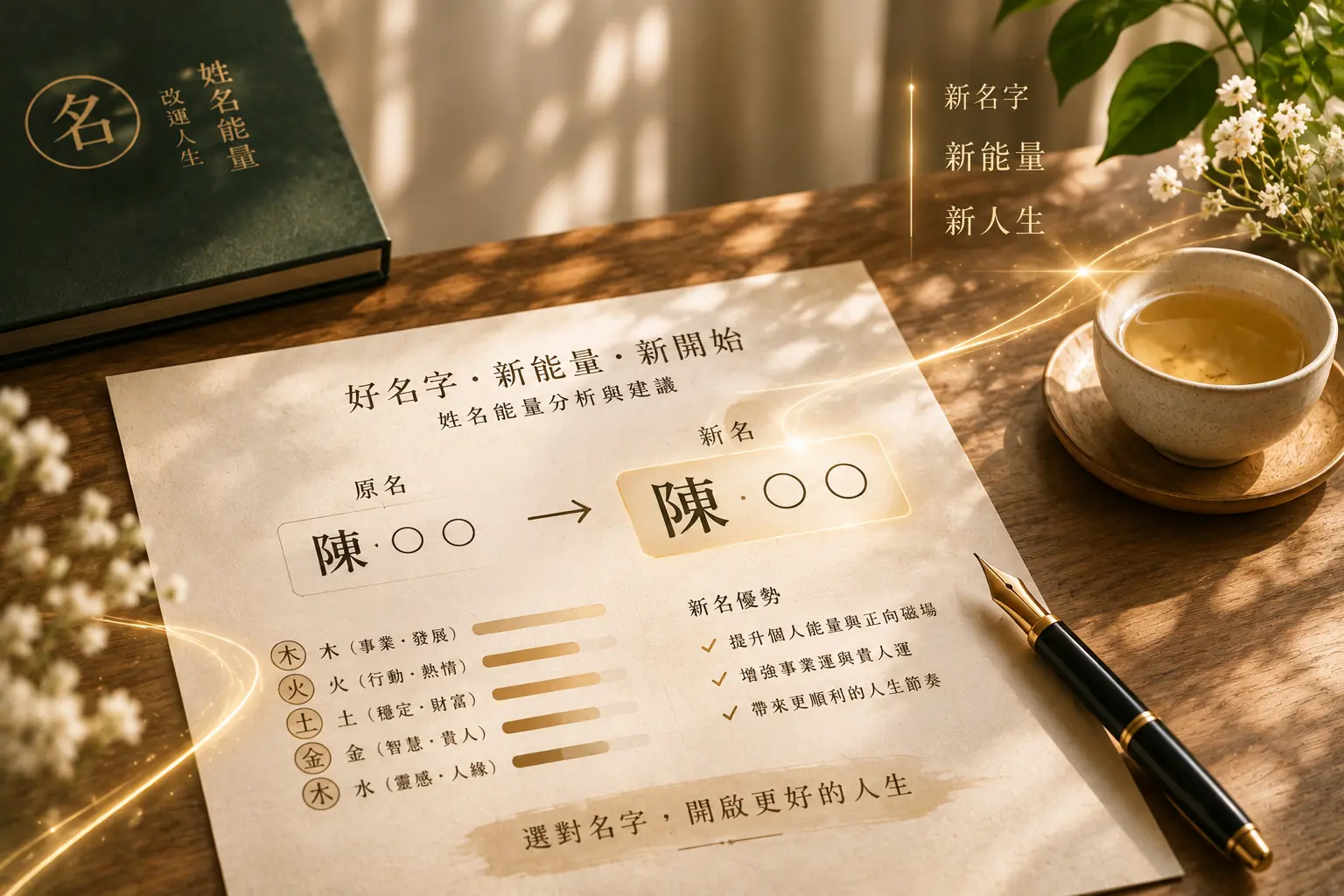 姓名能量分析與新名字規劃